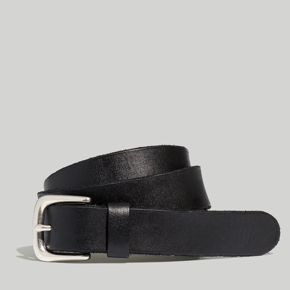 NWT / Madewell / Leather Belt / Mens / Black / 32